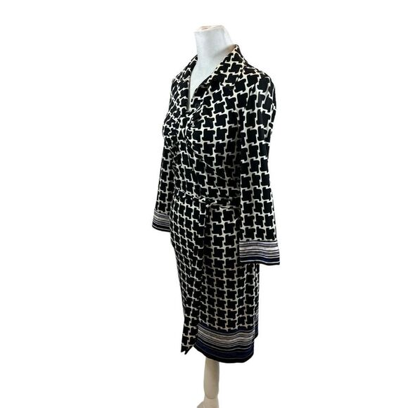 Ladies Laundry by Shelli Segal Brand Large Print Houndstooth Shirt‎ Dress Size 2 - Picture 3 of 10